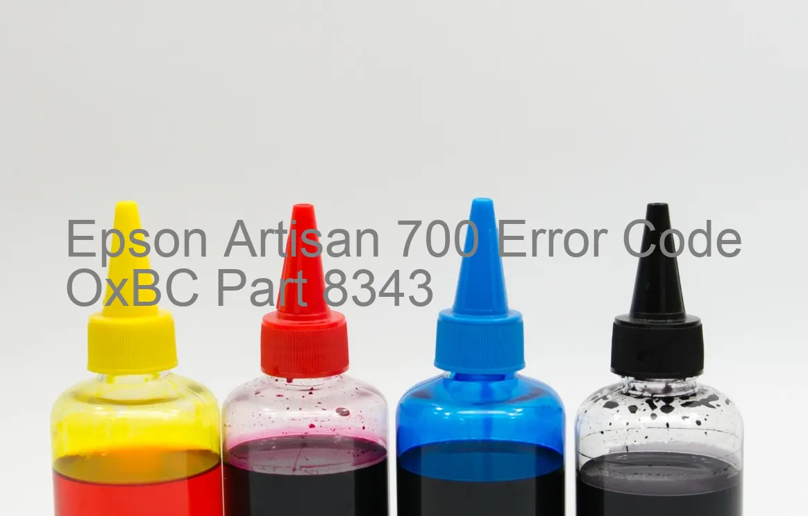 Epson Artisan 700 Código de error OxBC