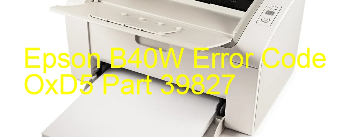 Epson B40W Código de error OxD5