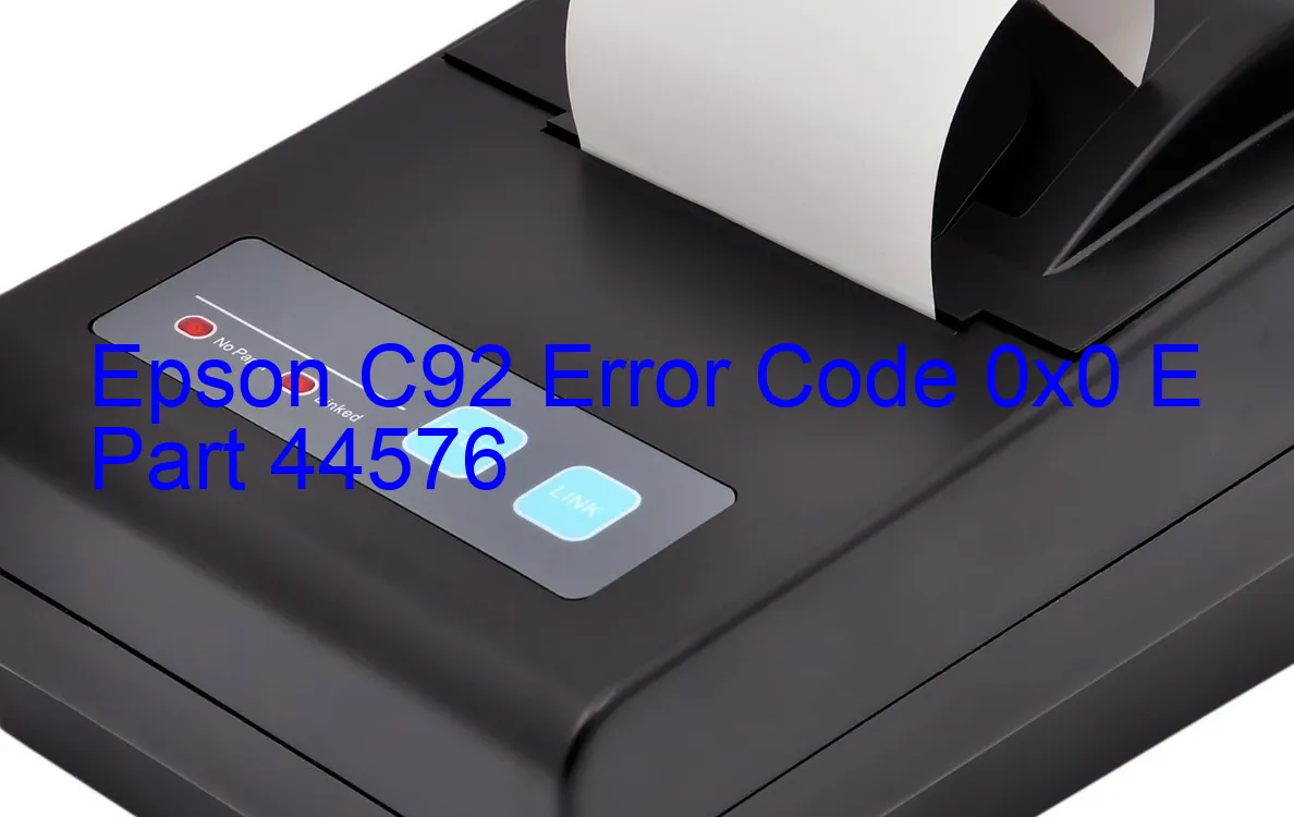 Epson C92 Código de error 0x0 E