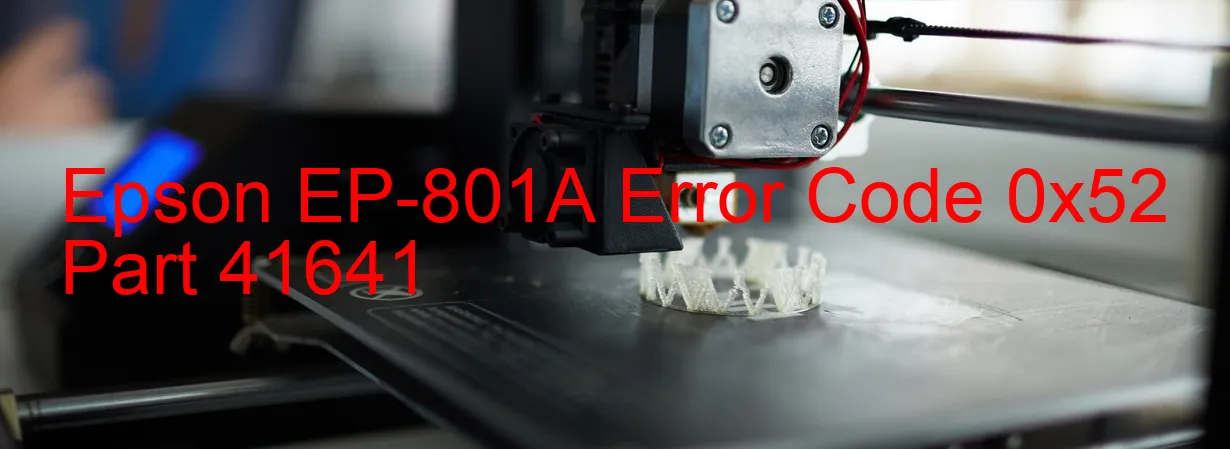 Epson EP-801A Código de error 0x52