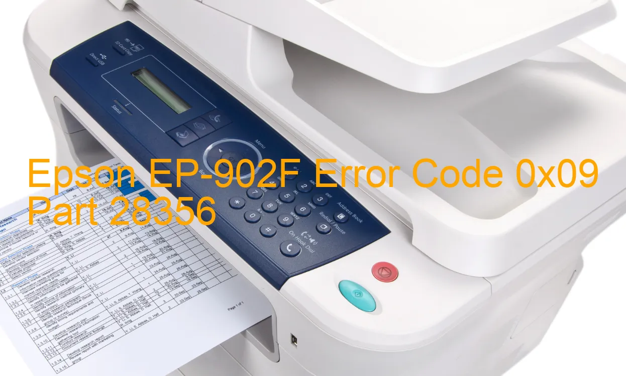 Epson EP-902F Código de error 0x09