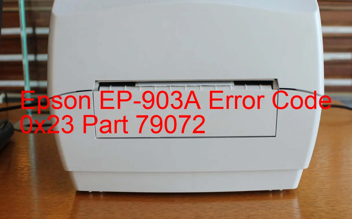 Epson EP-903A Código de error 0x23