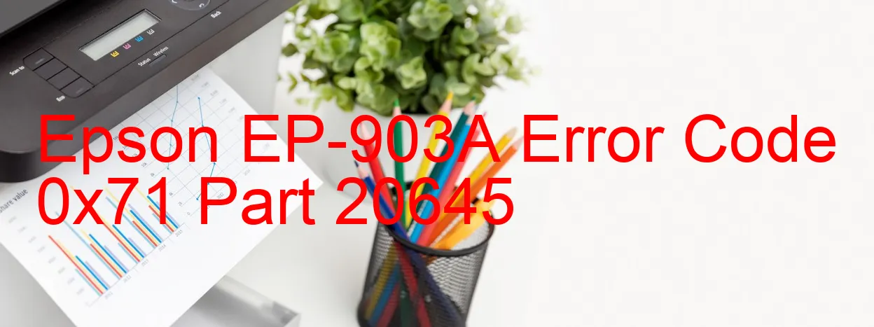 Epson EP-903A Código de error 0x71