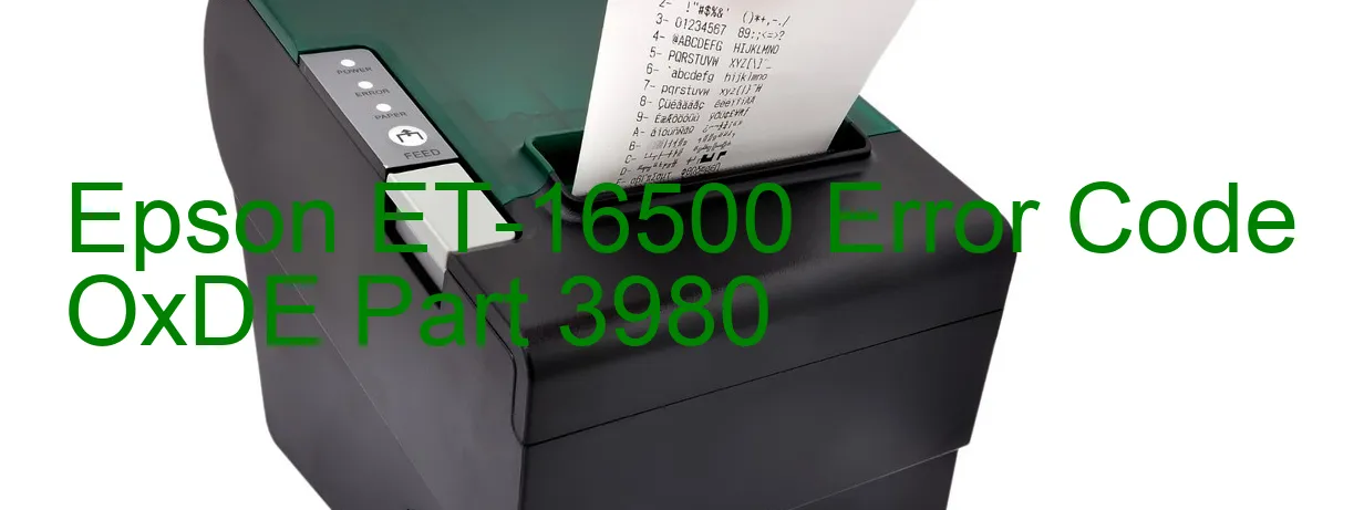 Epson ET-16500 Código de error OxDE