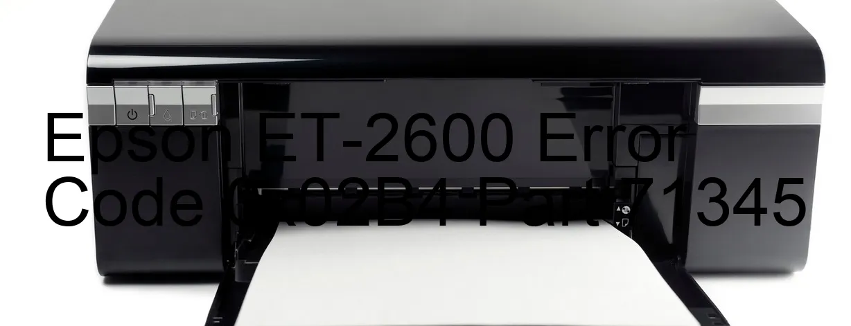 Epson ET-2600 Código de error 0x02B4