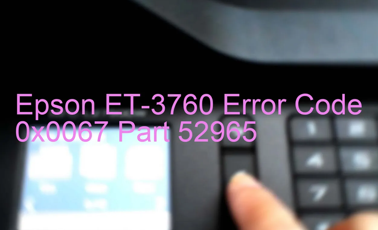 Epson ET-3760 Código de error 0x0067