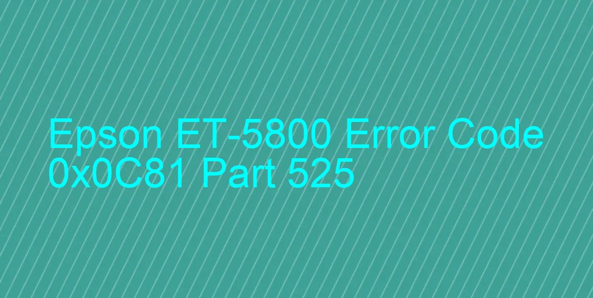 Epson ET-5800 Código de error 0x0C81