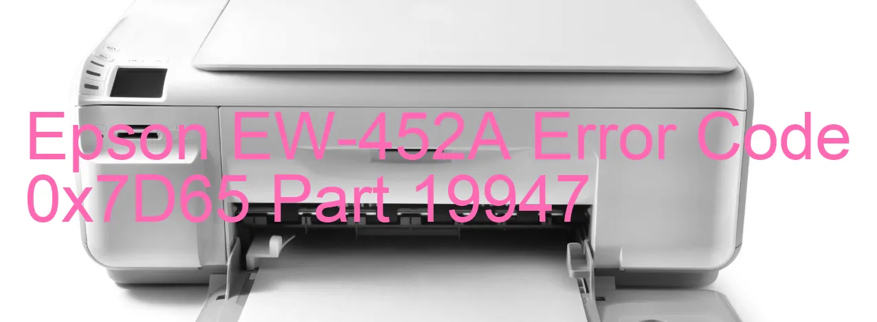 Epson EW-452A Código de error 0x7D65