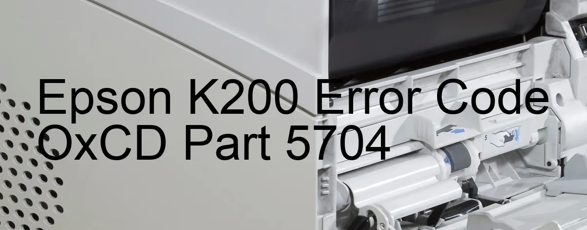 Epson K200 Código de error OxCD