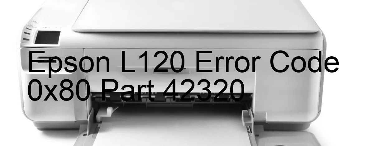 Epson L120 Código de error 0x80