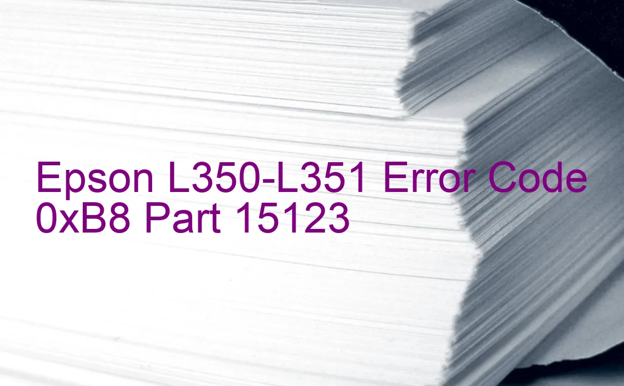 Epson L350-L351 Código de error 0xB8