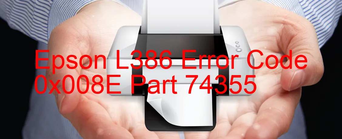 Epson L386 Código de error 0x008E