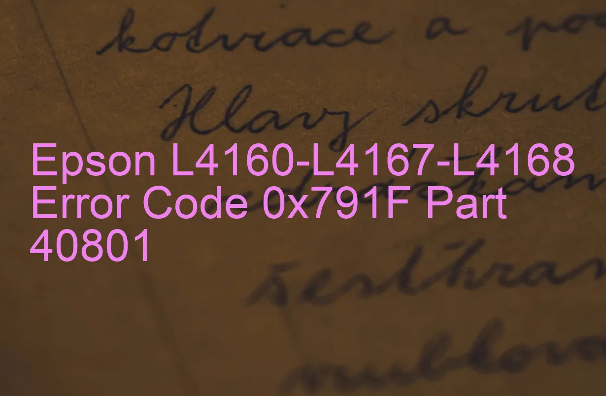 Epson L4160-L4167-L4168 Código de error 0x791F