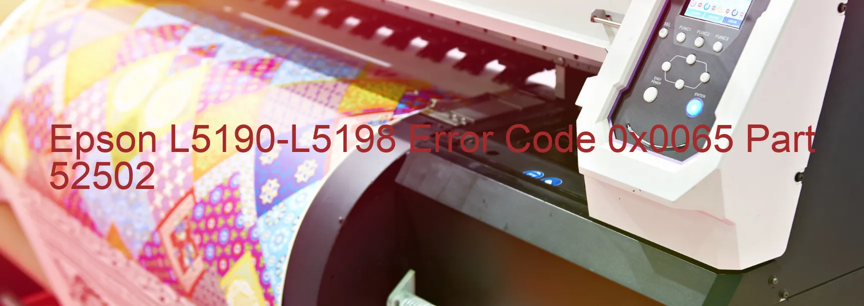 Epson L5190-L5198 Código de error 0x0065