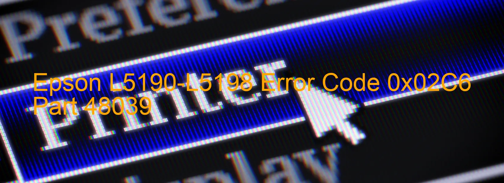 Epson L5190-L5198 Código de error 0x02C6