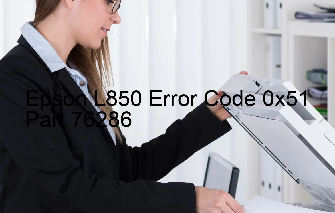 Epson L850 Código de error 0x51