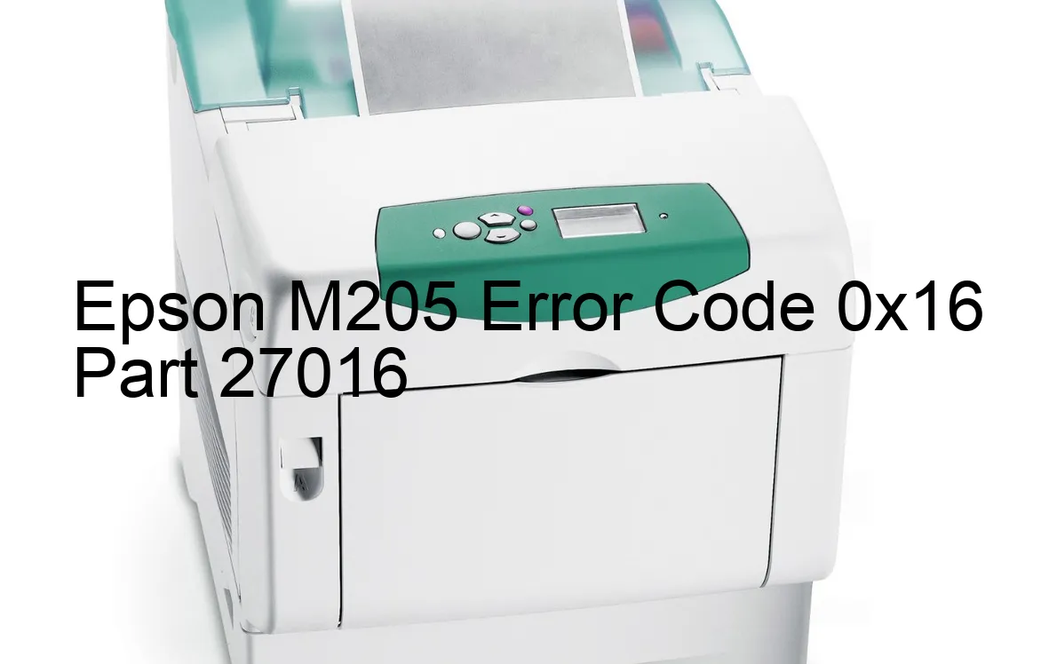 Epson M205 Código de error 0x16