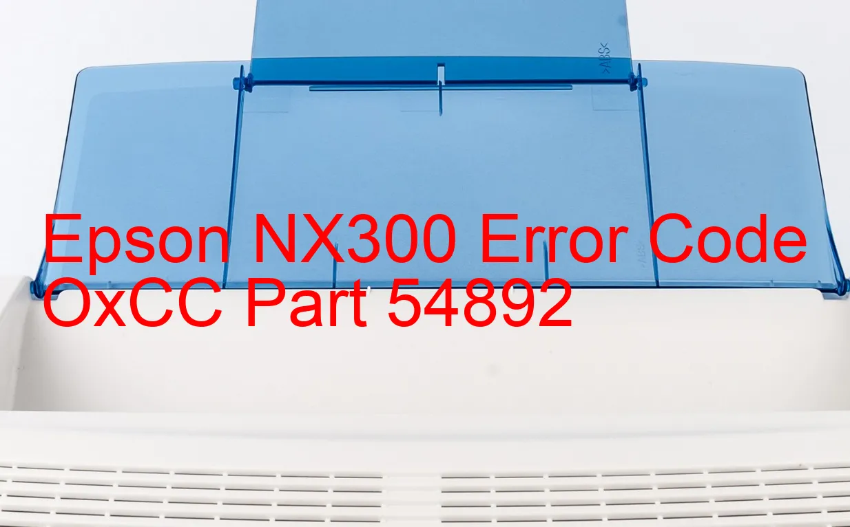 Epson NX300 Código de error OxCC