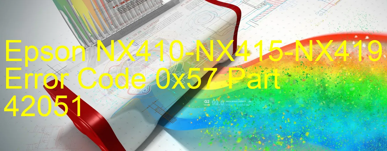 Epson NX410-NX415-NX419 Código de error 0x57