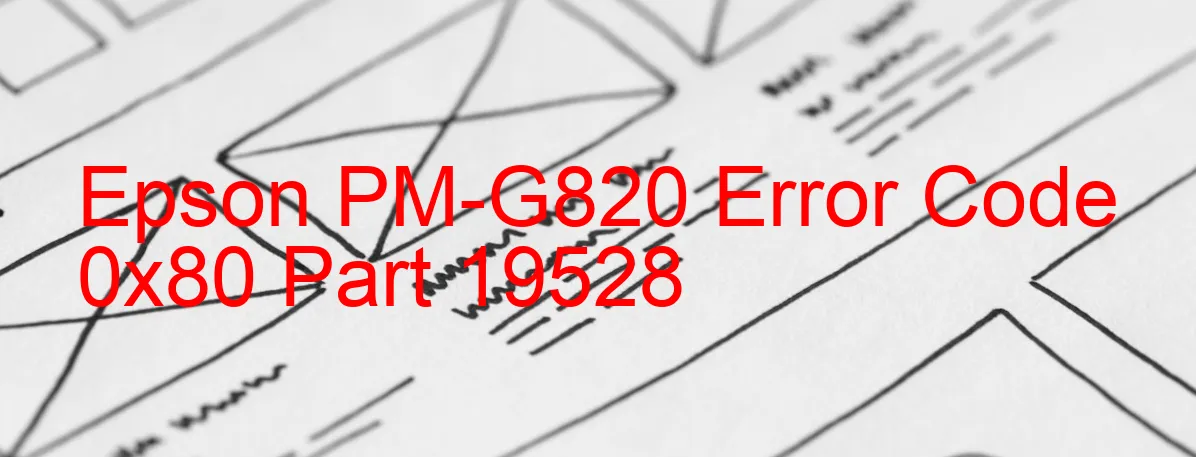 Epson PM-G820 Código de error 0x80