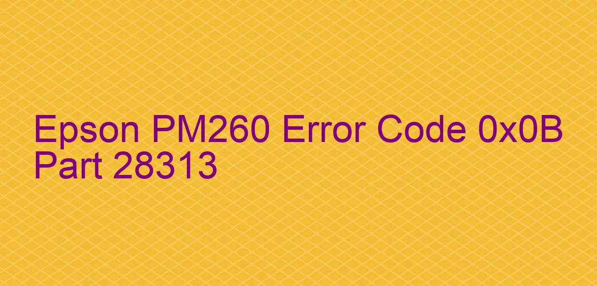 Epson PM260 Código de error 0x0B