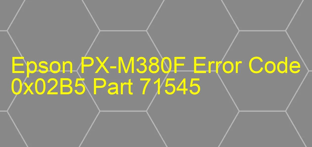 Epson PX-M380F Código de error 0x02B5