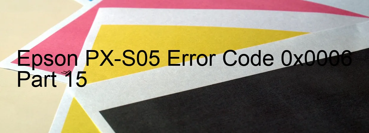 Epson PX-S05 Código de error 0x0006