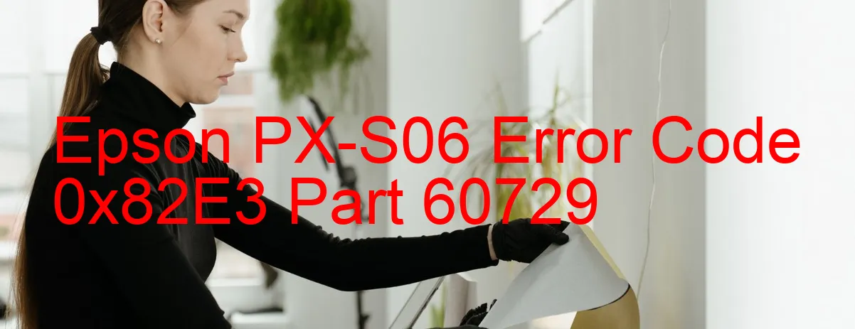 Epson PX-S06 Código de error 0x82E3