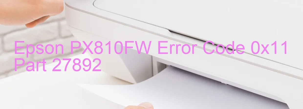 Epson PX810FW Código de error 0x11