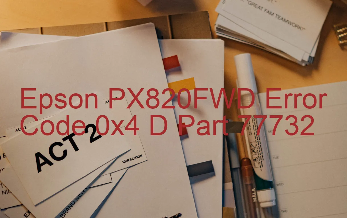 Epson PX820FWD Código de error 0x4 D