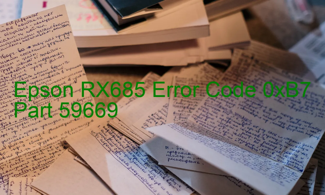 Epson RX685 Código de error 0xB7