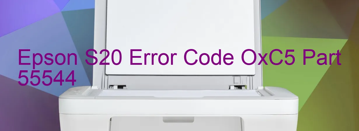 Epson S20 Código de error OxC5