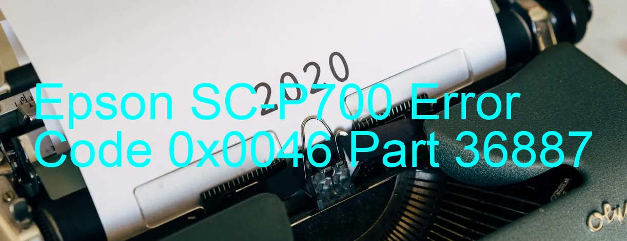 Epson SC-P700 Código de error 0x0046