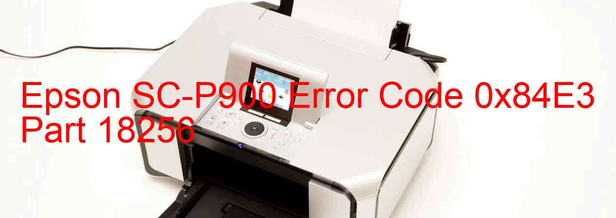 Epson SC-P900 Código de error 0x84E3