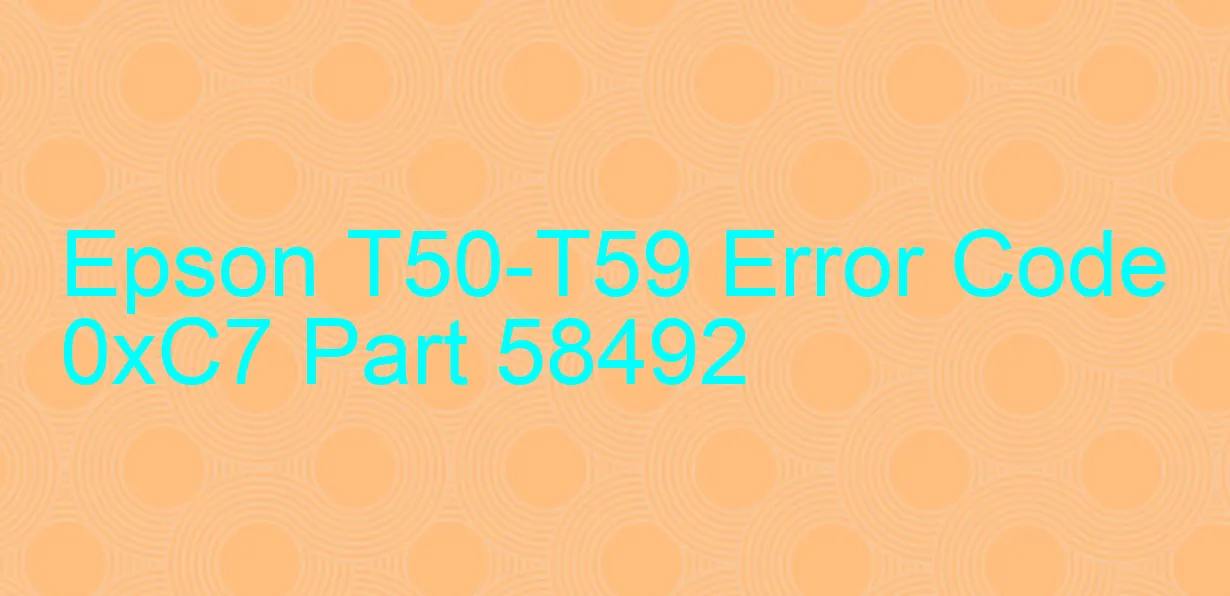 Epson T50-T59 Código de error 0xC7