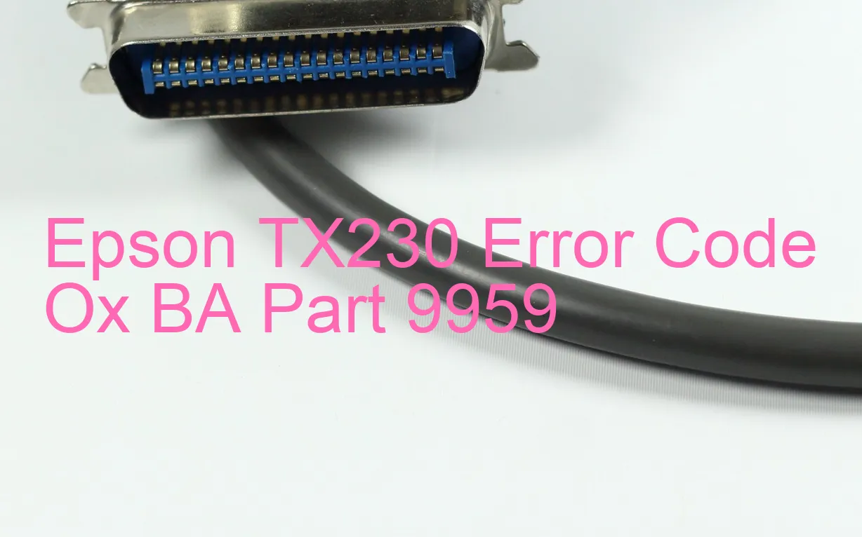 Epson TX230 Código de error Ox BA