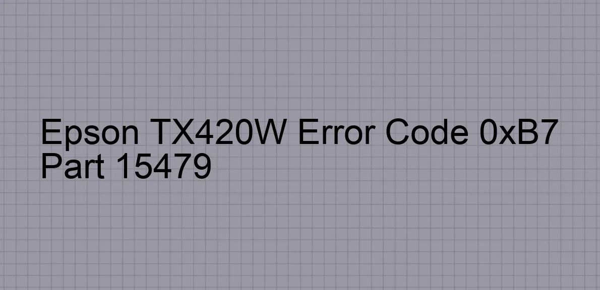 Epson TX420W Código de error 0xB7