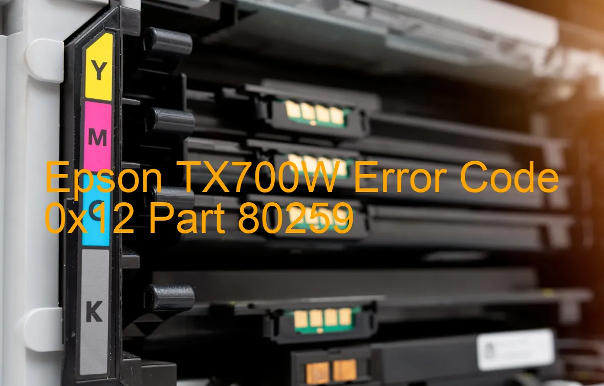 Epson TX700W Código de error 0x12