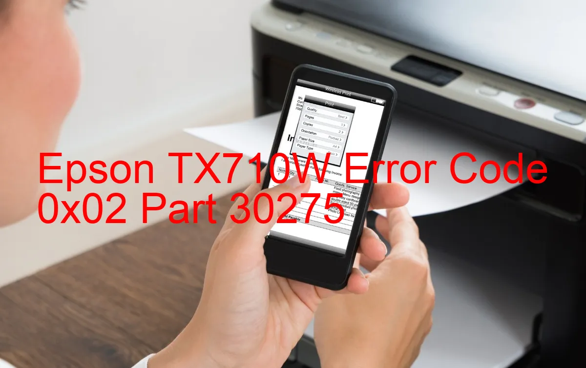 Epson TX710W Código de error 0x02