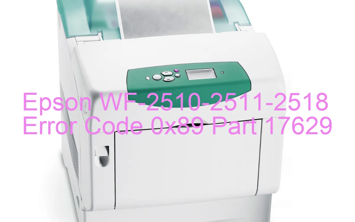 Epson WF-2510-2511-2518 Código de error 0x89