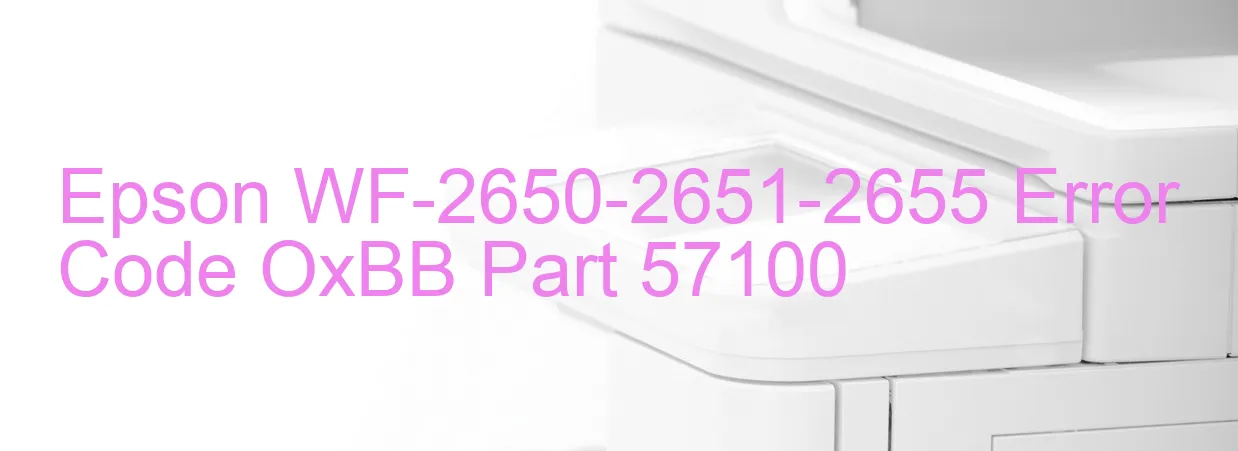 Epson WF-2650-2651-2655 Código de error OxBB