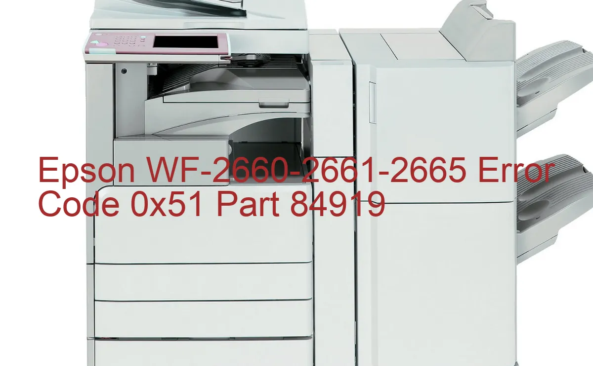 Epson WF-2660-2661-2665 Código de error 0x51