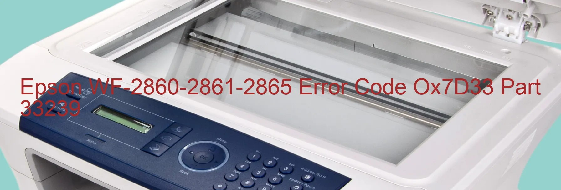 Epson WF-2860-2861-2865 Código de error Ox7D33