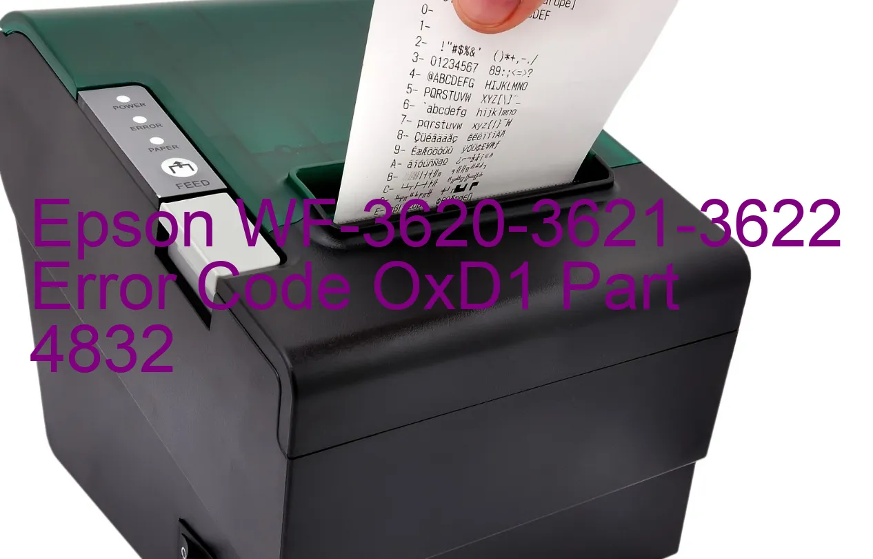 Epson WF-3620-3621-3622 Código de error OxD1