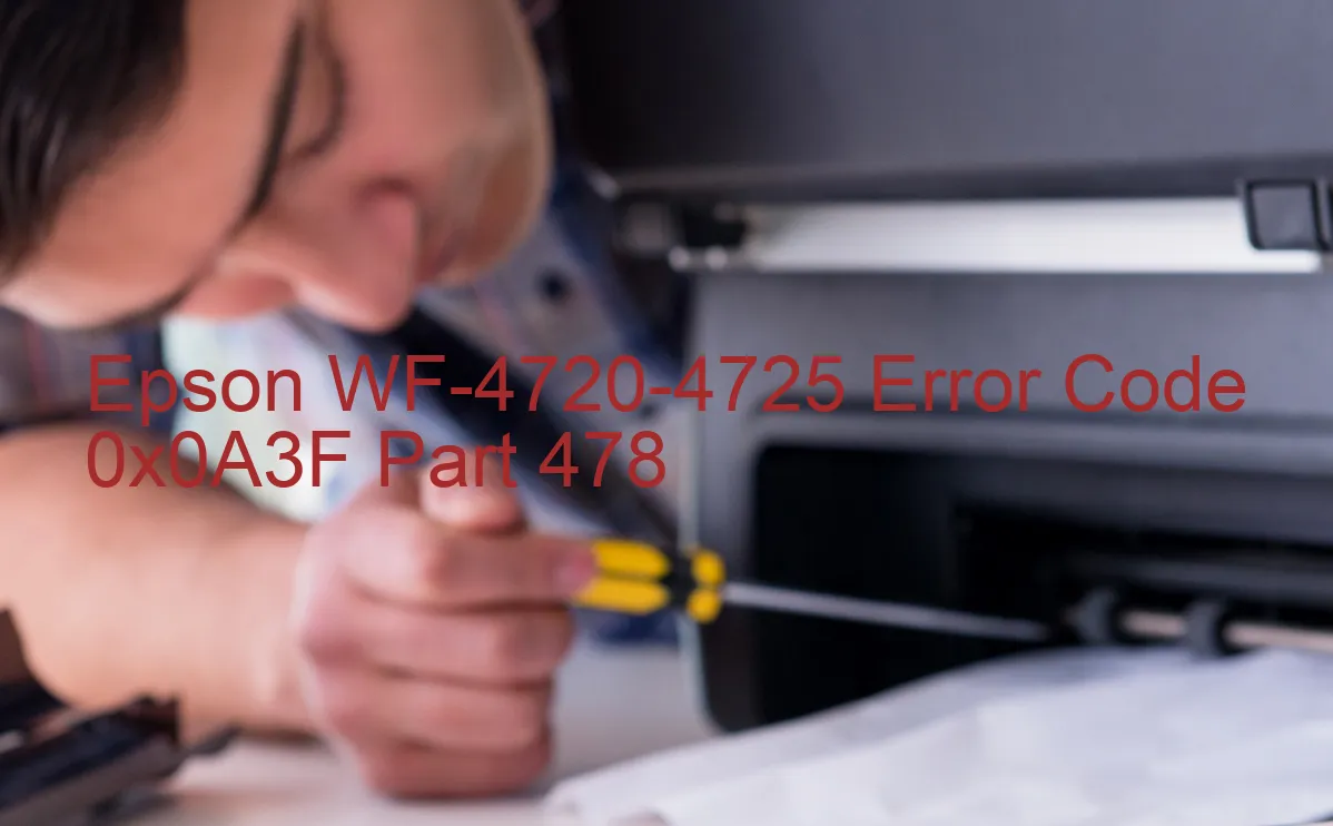 Epson WF-4720-4725 Código de error 0x0A3F