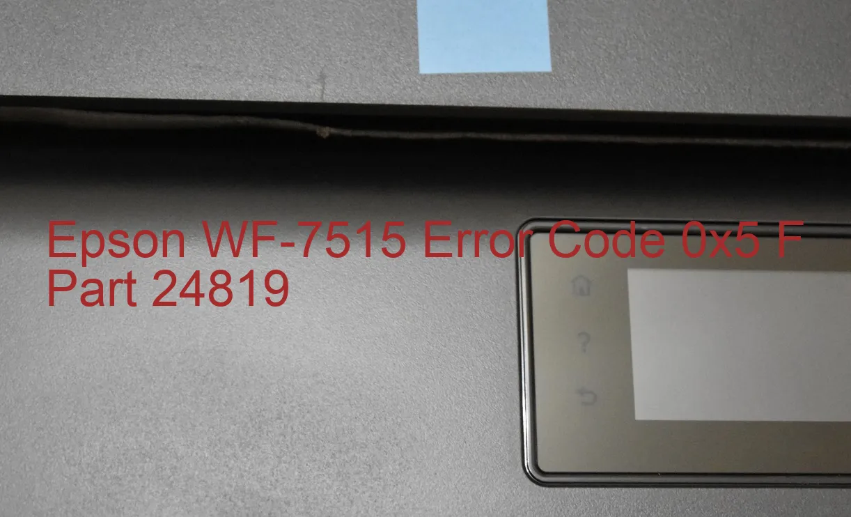 Epson WF-7515 Código de error 0x5 F