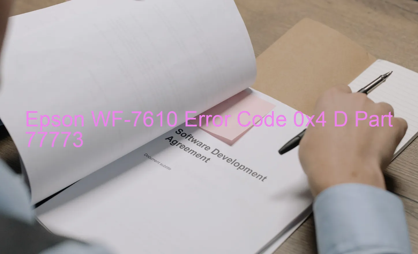 Epson WF-7610 Código de error 0x4 D