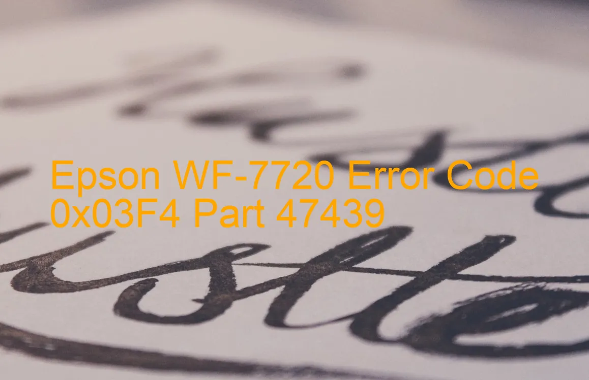 Epson WF-7720 Código de error 0x03F4