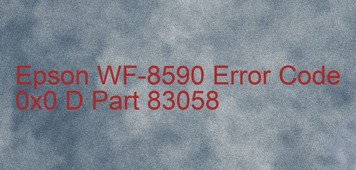 Epson WF-8590 Código de error 0x0 D