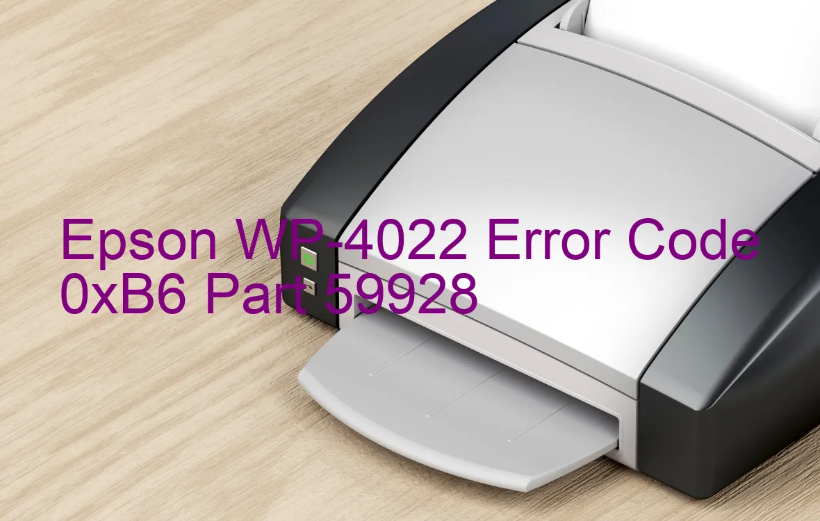 Epson WP-4022 Código de error 0xB6